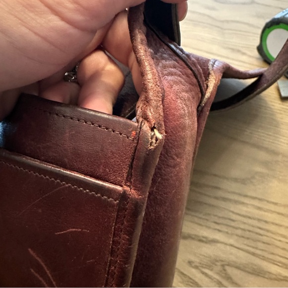 Vintage Burgundy Leather Coach Bag - Picture 7 of 7